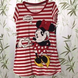 SALE!  Disney “I Love Minnie/I Love Mickey” Sleepshirt.  Large. 100% Cotton.